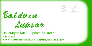 baldvin lupsor business card
